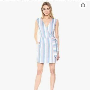 Finders Keepers Striped Instinct Wrap Dress